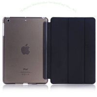 Inteligentna obudowa do ipada Mini 1 2 3 4 5 6 7.9 cala Ultra Slim PU skórzane etui + PC przezroczyste etui z tyłu do Apple iPad mini 5 4 3 2 2